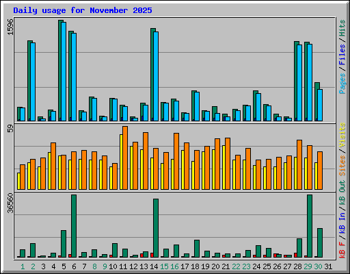 Daily usage for November 2025