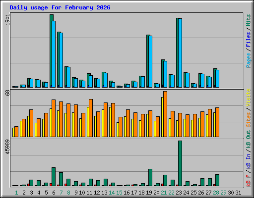 Daily usage for February 2026