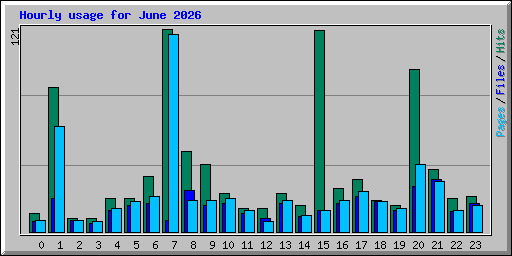 Hourly usage for June 2026