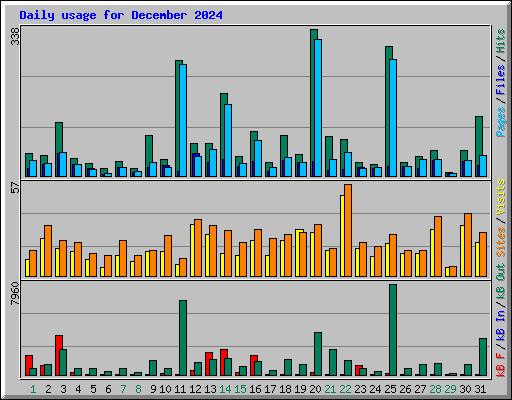 Daily usage for December 2024