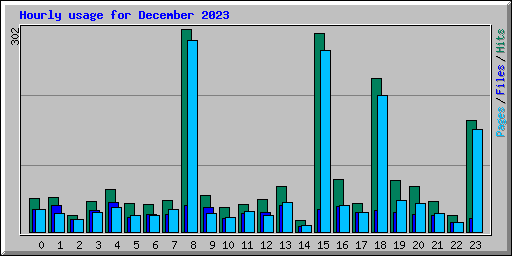 Hourly usage for December 2023