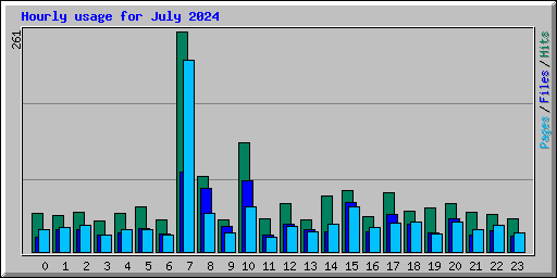 Hourly usage for July 2024