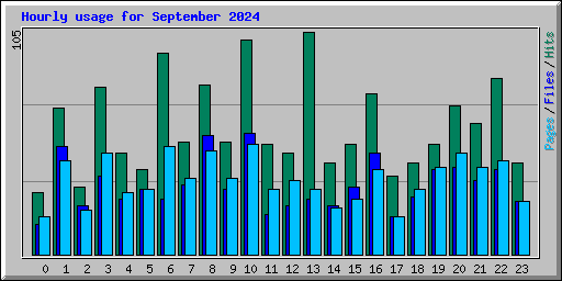 Hourly usage for September 2024