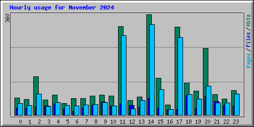 Hourly usage for November 2024