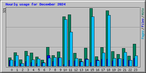 Hourly usage for December 2024