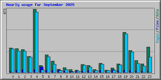 Hourly usage for September 2025