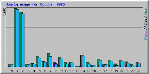 Hourly usage for October 2025