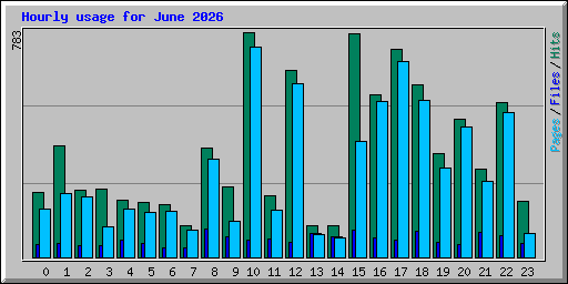 Hourly usage for June 2026