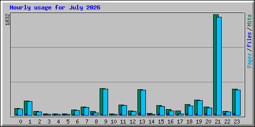 Hourly usage for July 2026