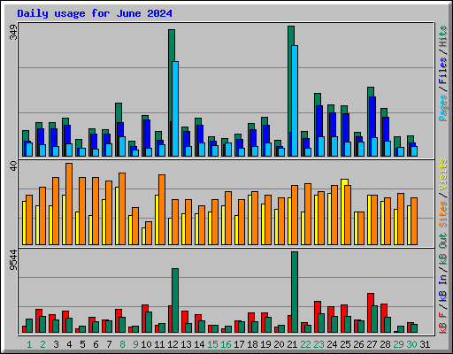 Daily usage for June 2024