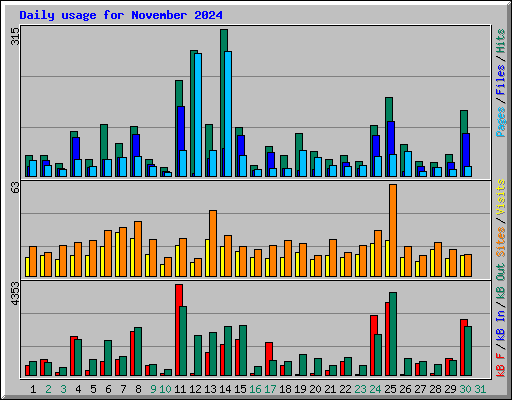 Daily usage for November 2024