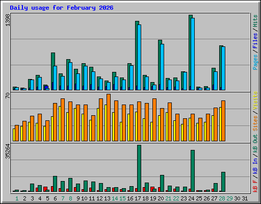 Daily usage for February 2026