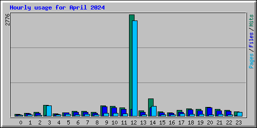 Hourly usage for April 2024