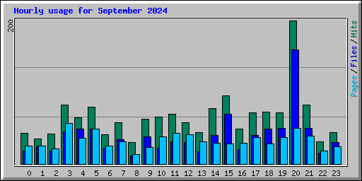 Hourly usage for September 2024