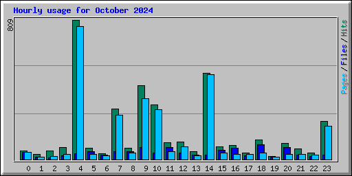 Hourly usage for October 2024