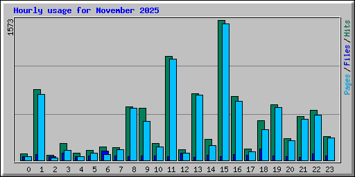 Hourly usage for November 2025