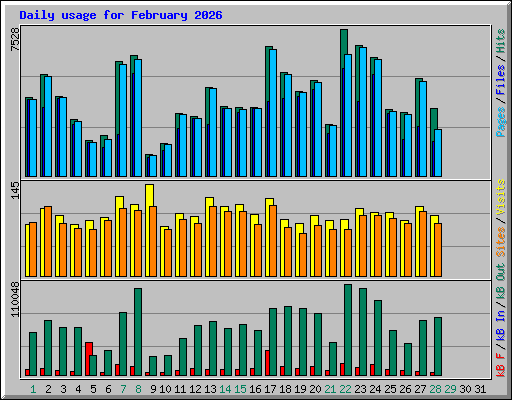 Daily usage for February 2026