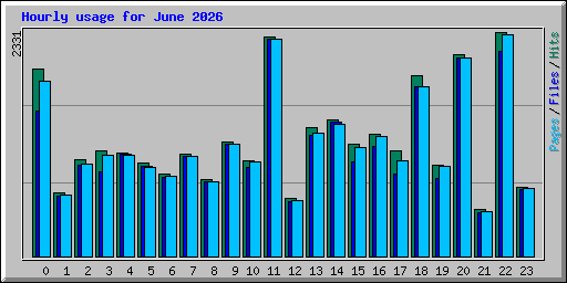 Hourly usage for June 2026